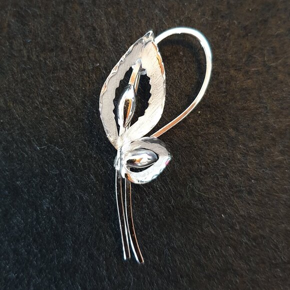 Elegant Vintage Bond Boyd Sterling Silver Floral Brooch - Picture 7 of 10